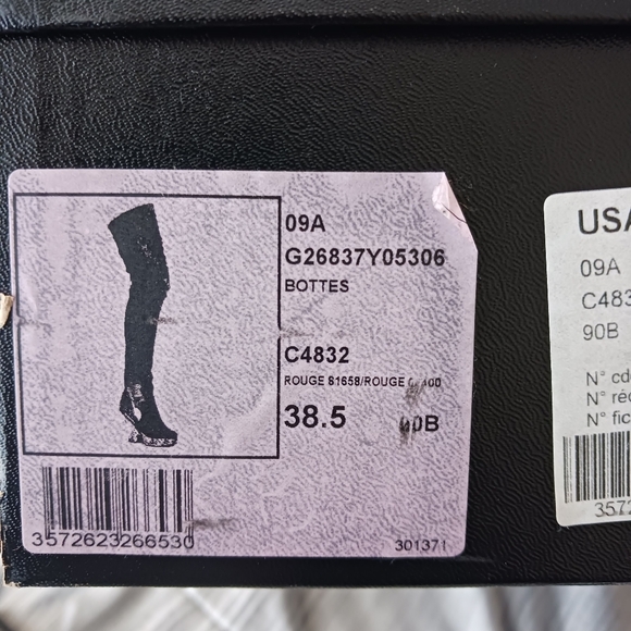 CHANEL PARIS MOSCOU Red Thigh High Boots - Picture 10 of 11